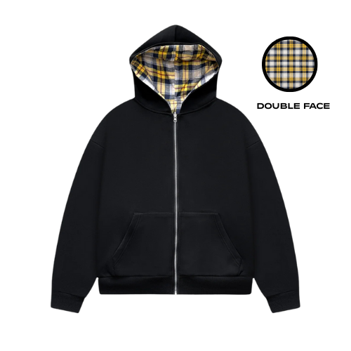 Double Face Zip Hoodie