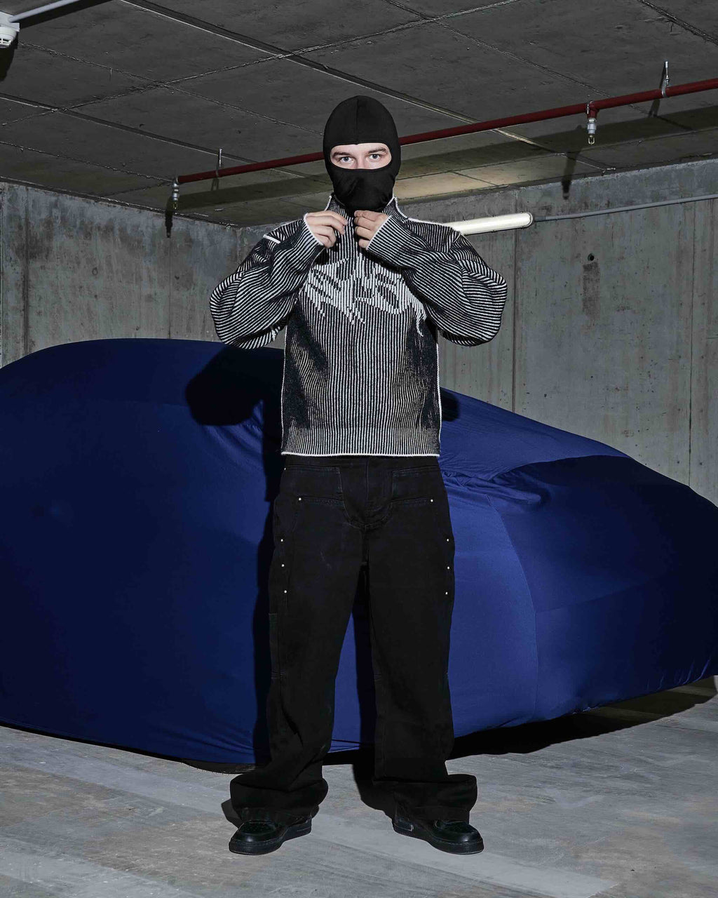 Black Rivet Baggy Jeans