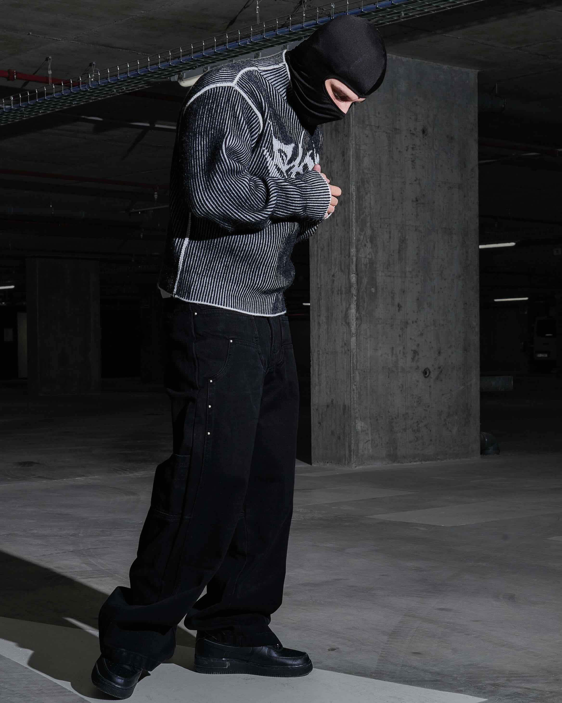 Black Rivet Baggy Jeans