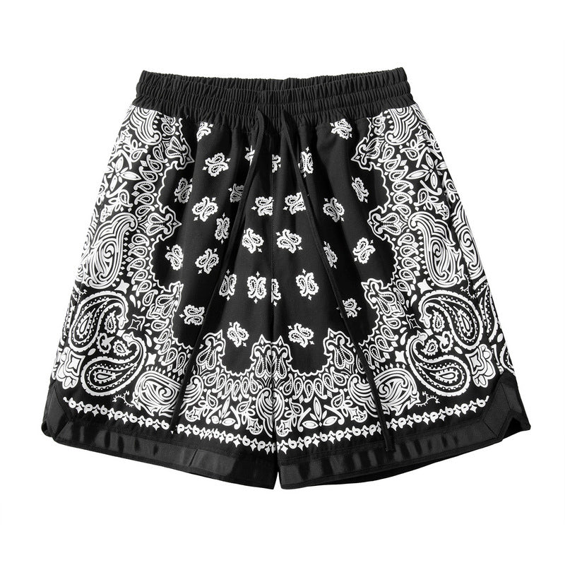 Black Bandana Shorts