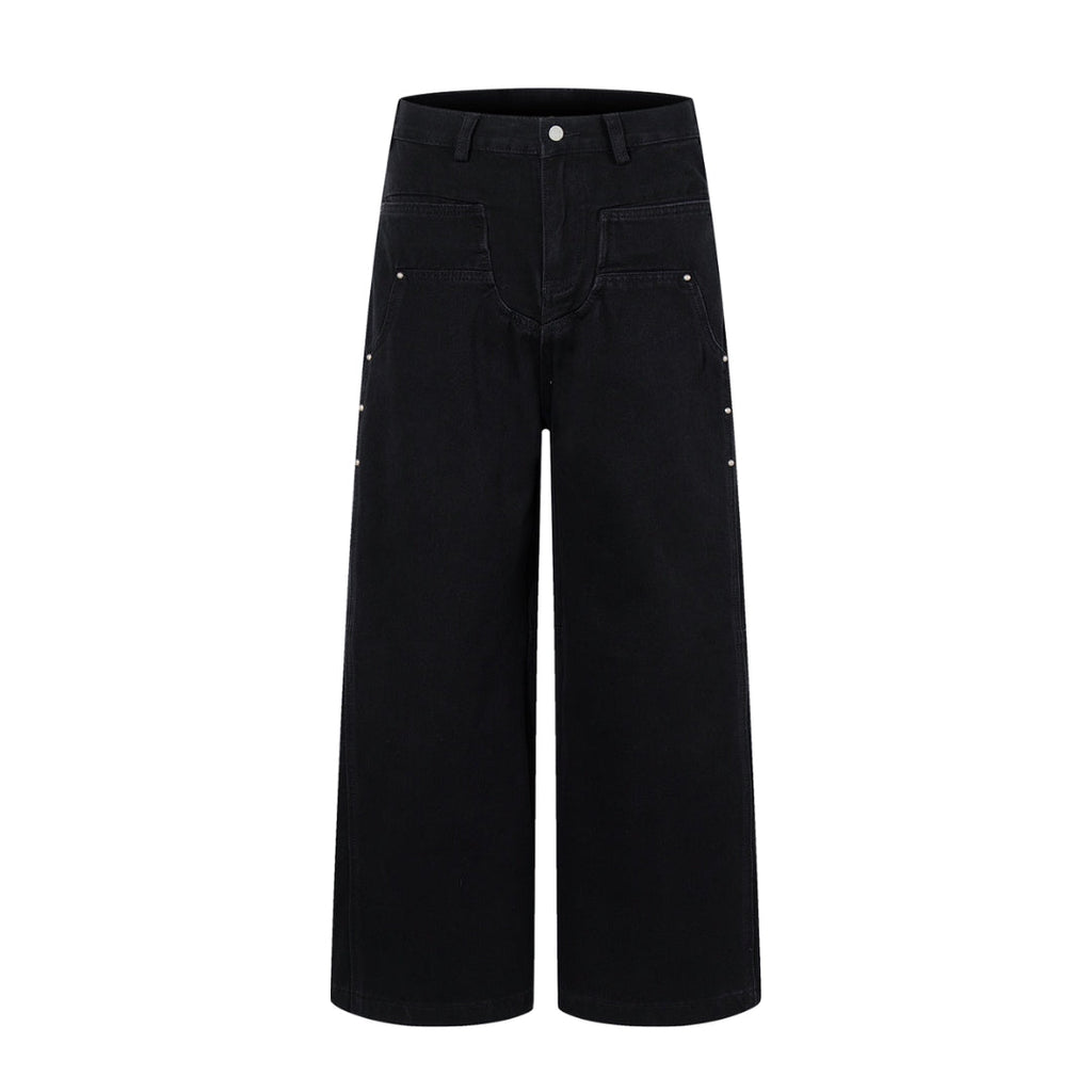 Black Rivet Baggy Jeans