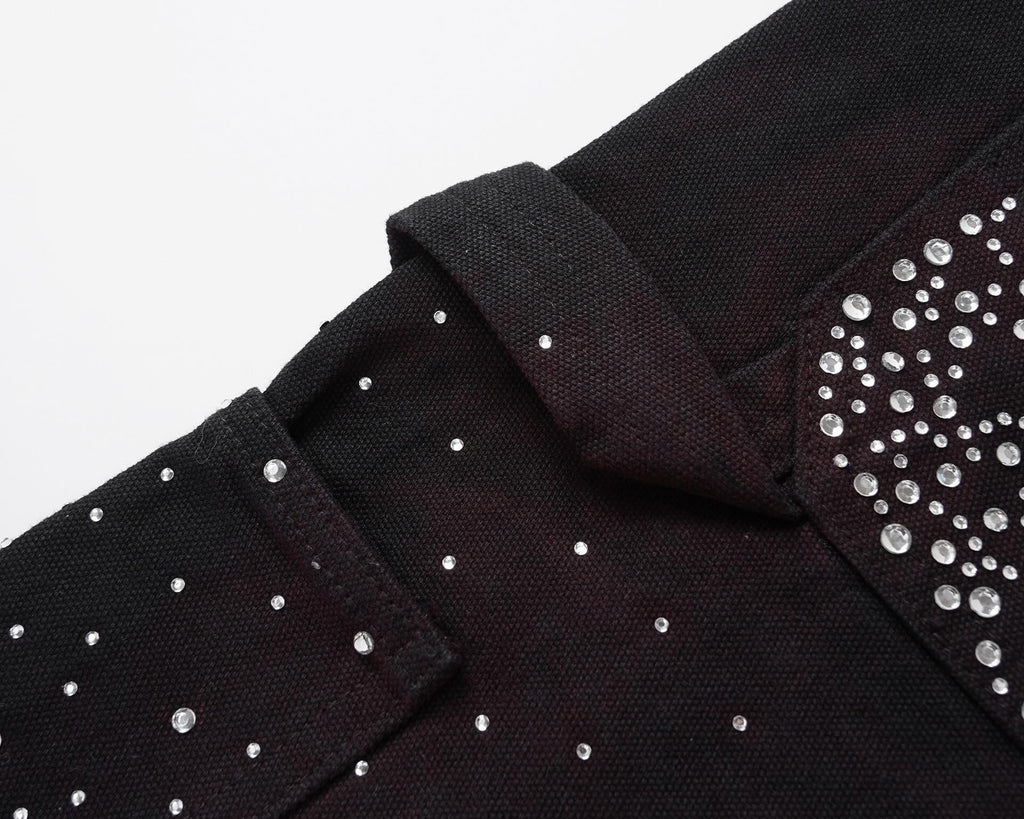 Black Sparkly Shorts Jeans