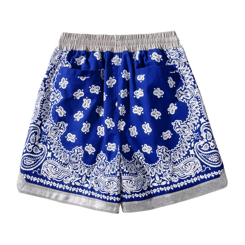 Blue Bandana Shorts