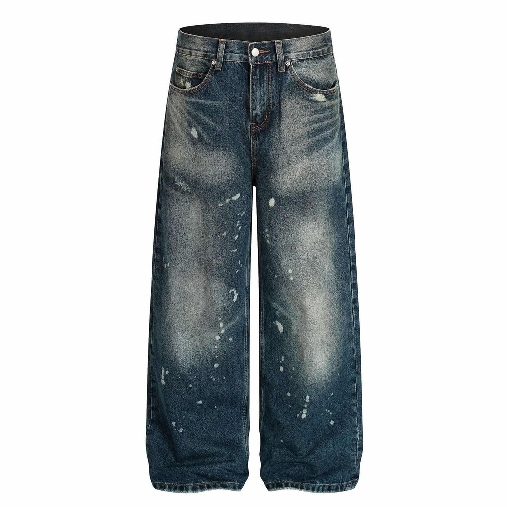 Blue Shot Baggy Jeans
