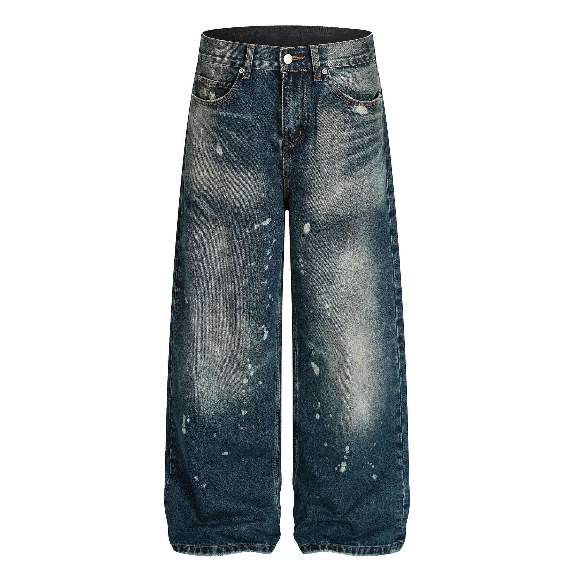Blue Shot Baggy Jeans