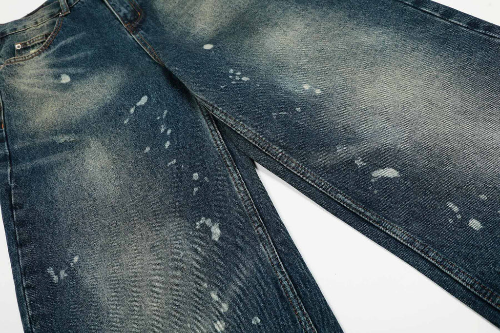 Blue Shot Baggy Jeans