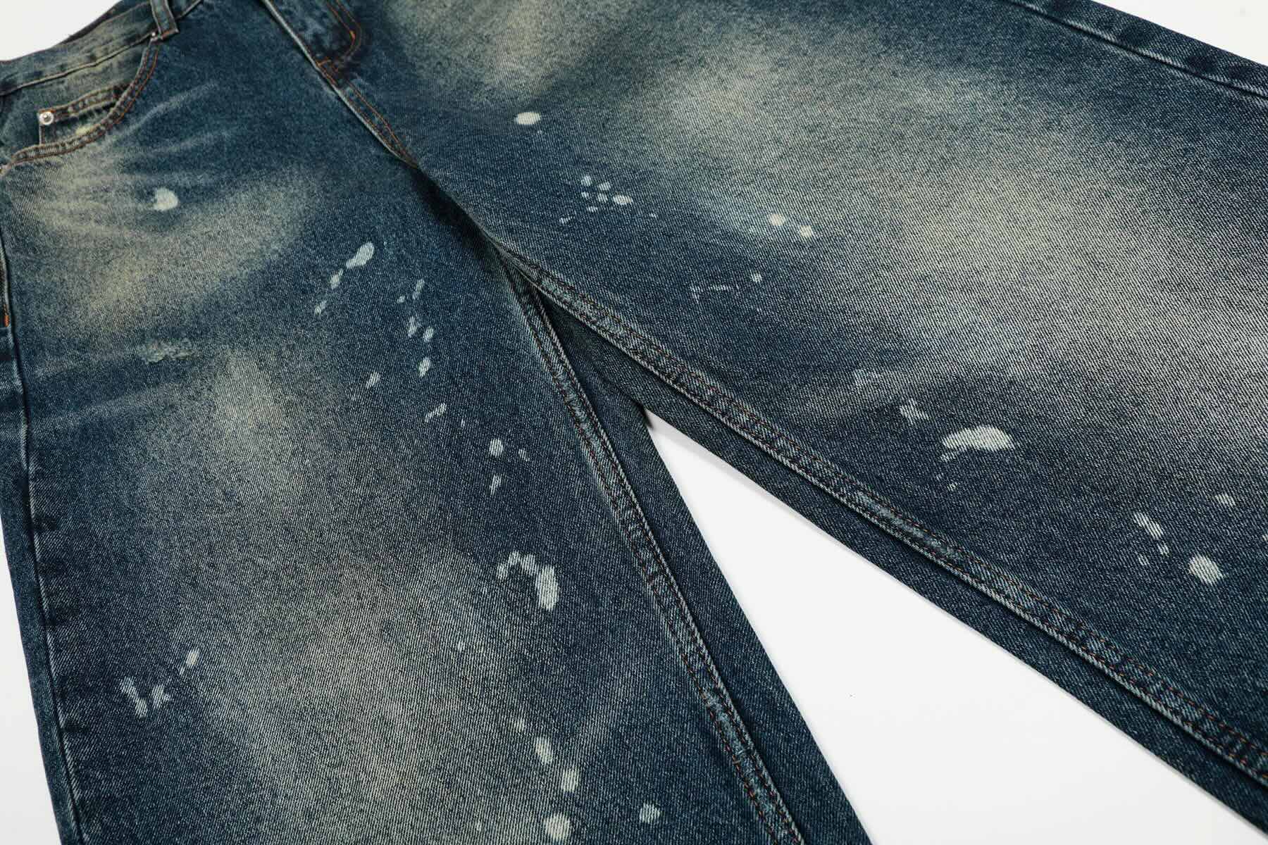 Blue Shot Baggy Jeans