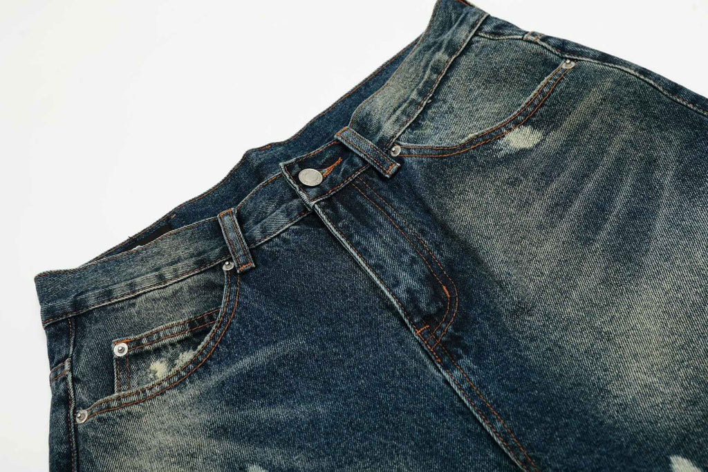 Blue Shot Baggy Jeans