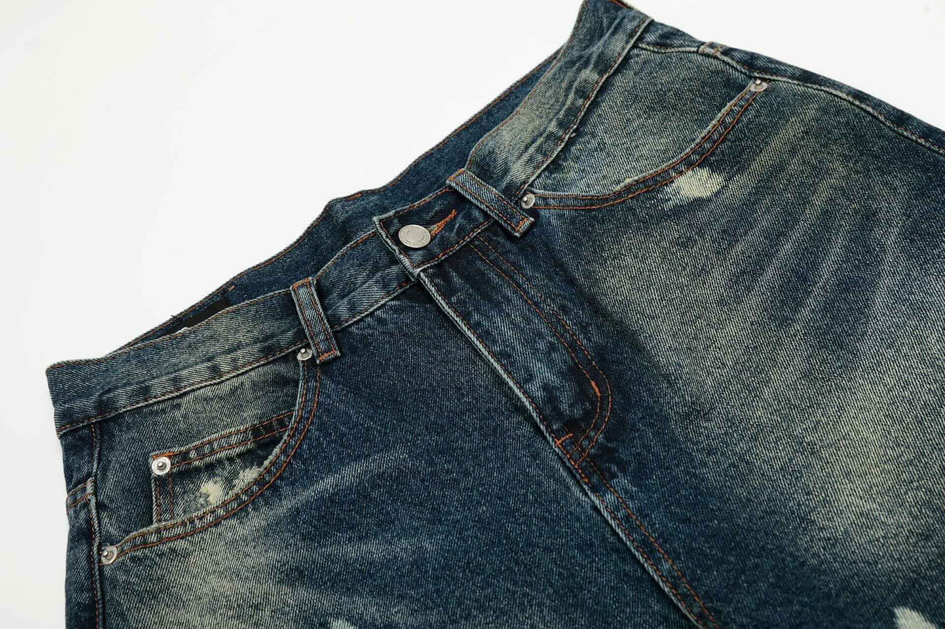 Blue Shot Baggy Jeans