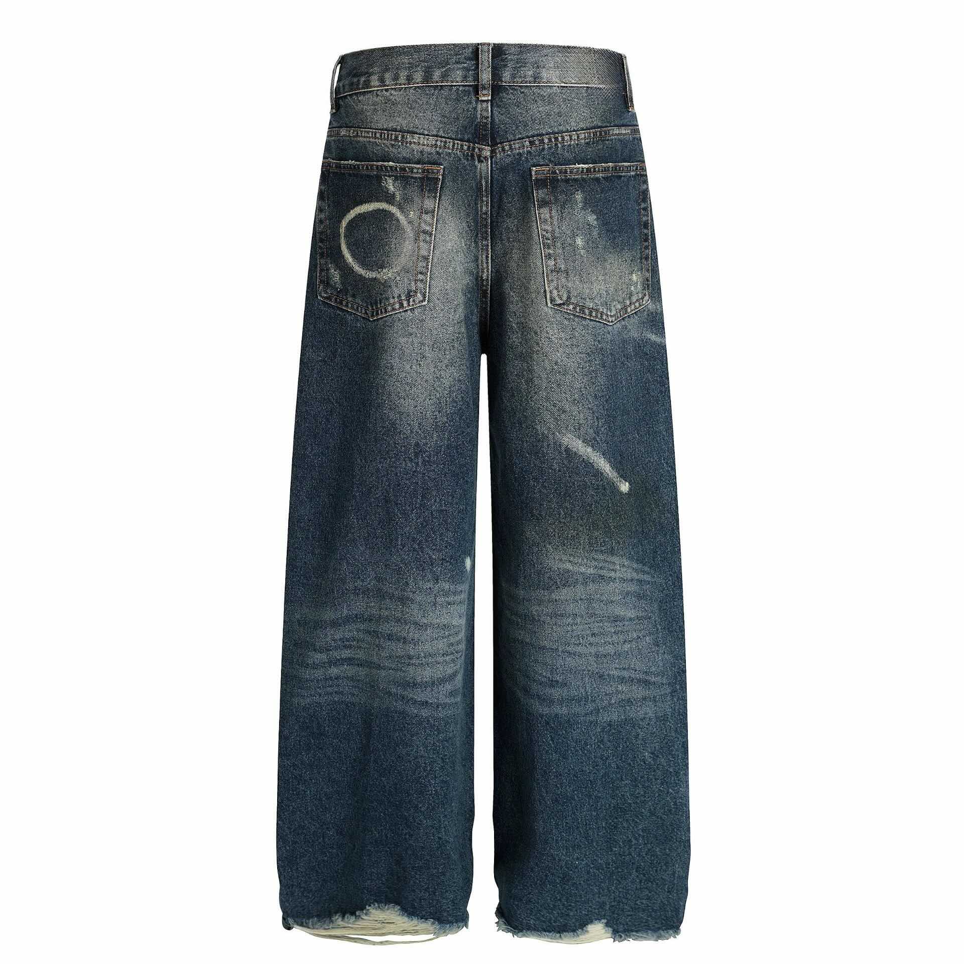 Blue Shot Baggy Jeans