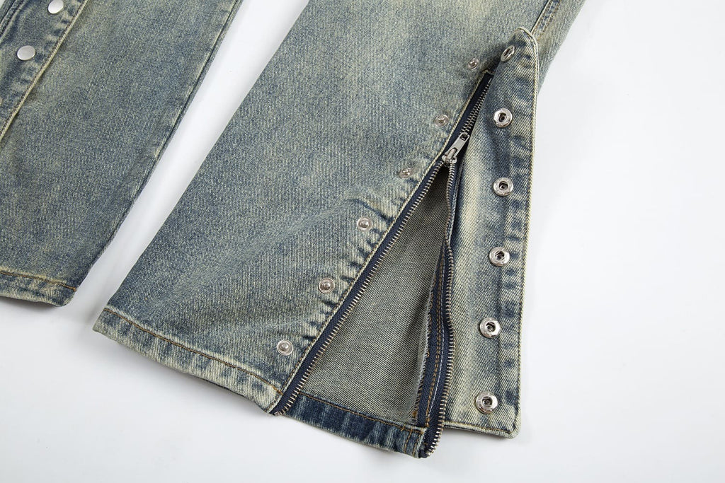 Button Flare Jeans
