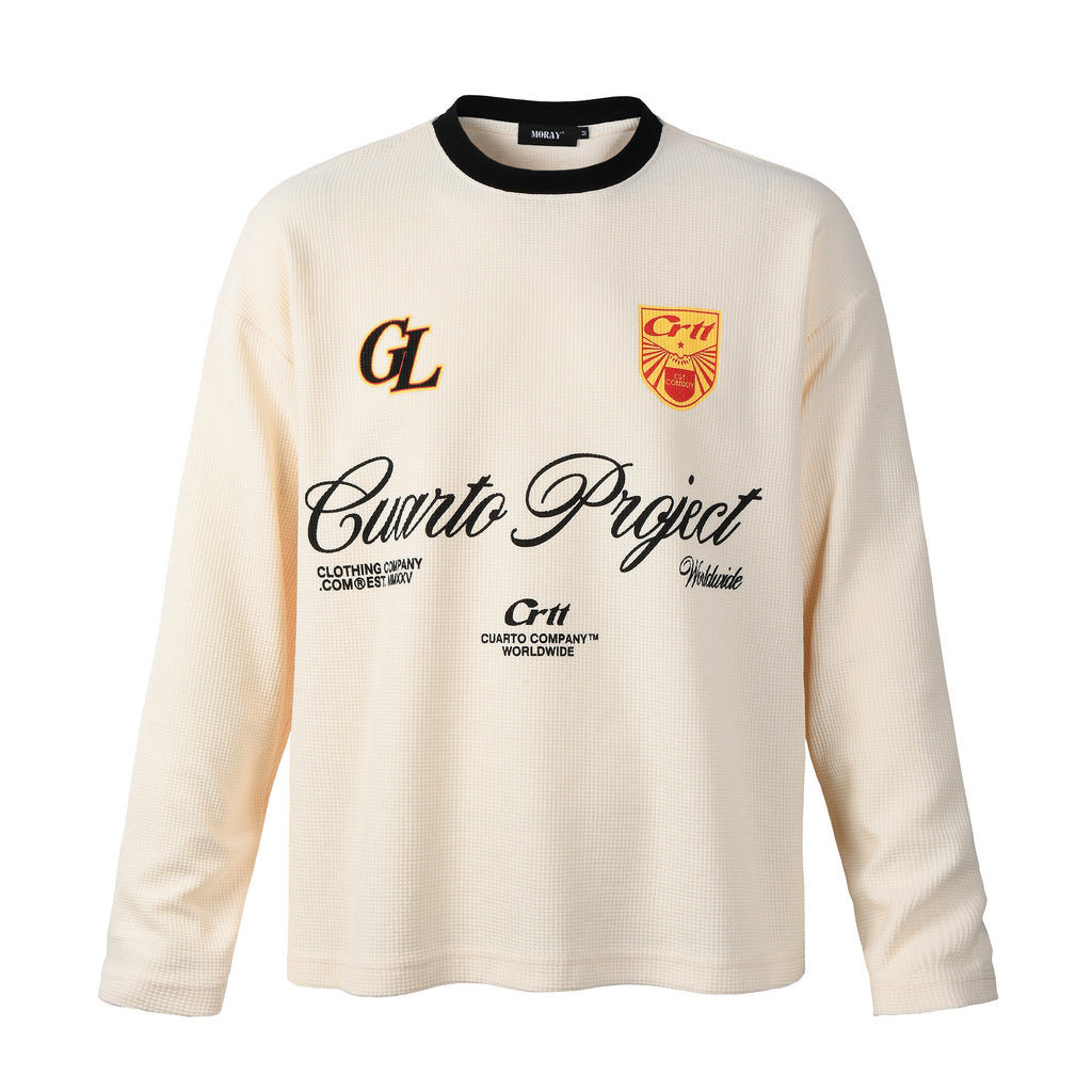 Vintage Varsity Longsleeve - Whitesand