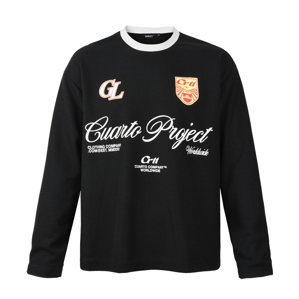 Vintage Varsity Longsleeve – Black