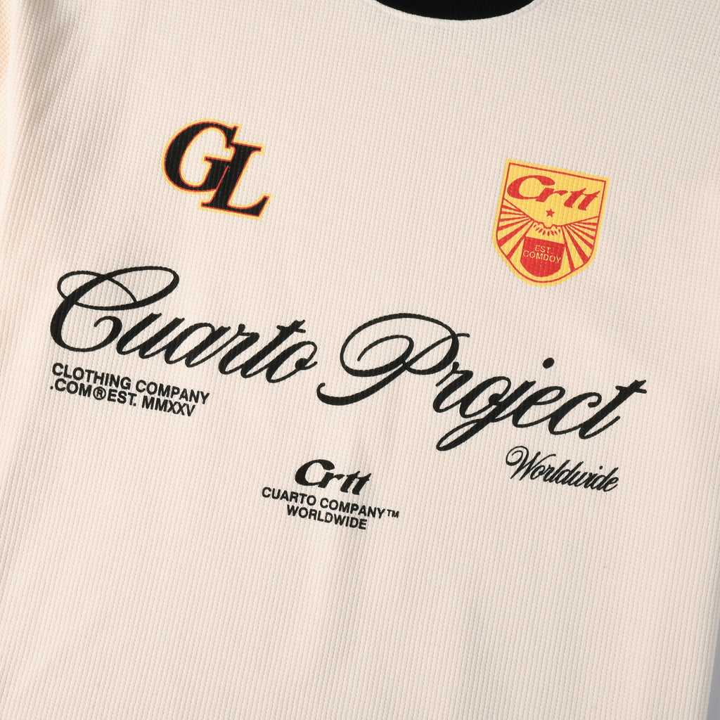 Vintage Varsity Longsleeve - Whitesand