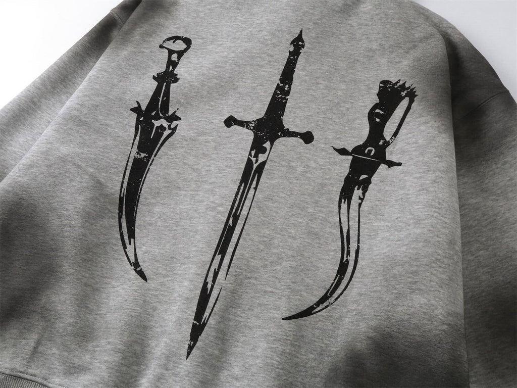 Grey Blades Hoodie