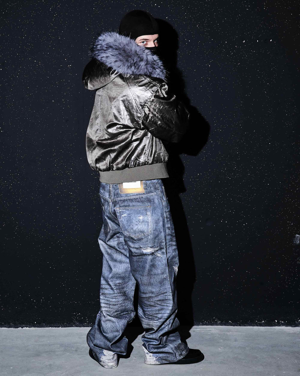 Illusion Ripped Baggy Jeans