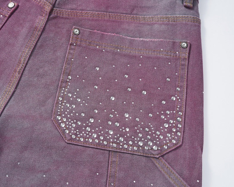 Pink Sparkly Shorts Jeans