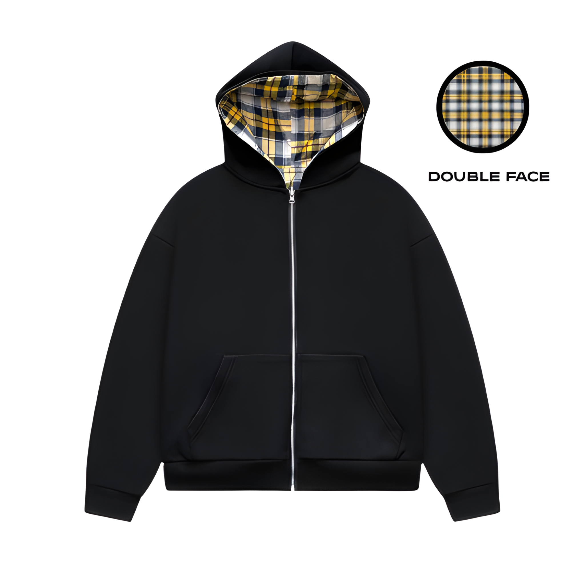 Double Face Zip Hoodie