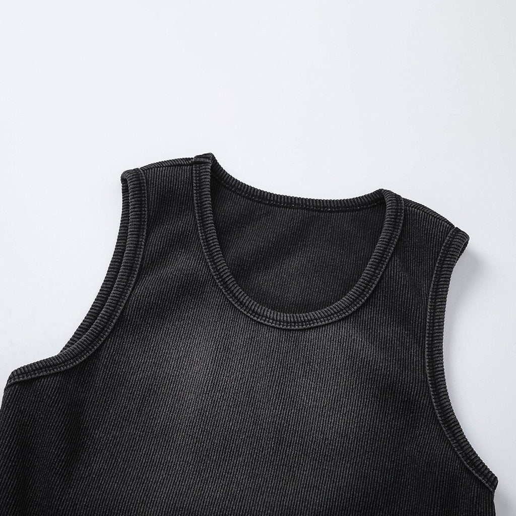 Washed Black Tank Top