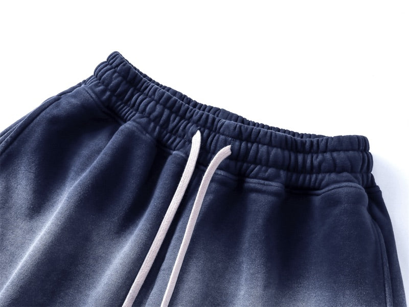 Washed Blue Jogger Shorts