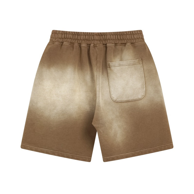 Washed Brown Jogger Shorts