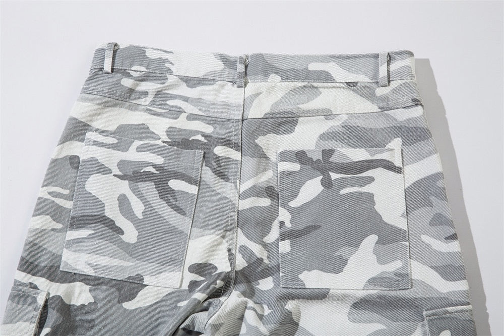 White Camo Baggy Jeans