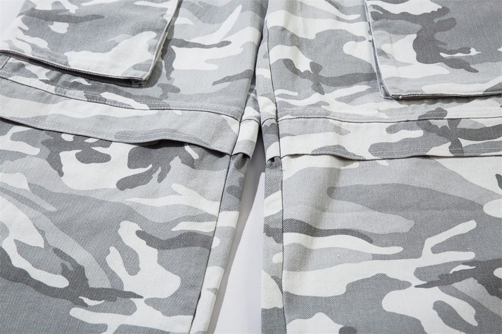 White Camo Baggy Jeans