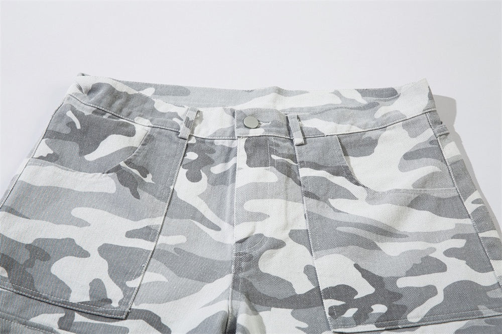 White Camo Baggy Jeans